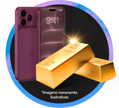 iPhone 18 PRO e certificado de barra de ouro (imagens meramente ilustrativas)
